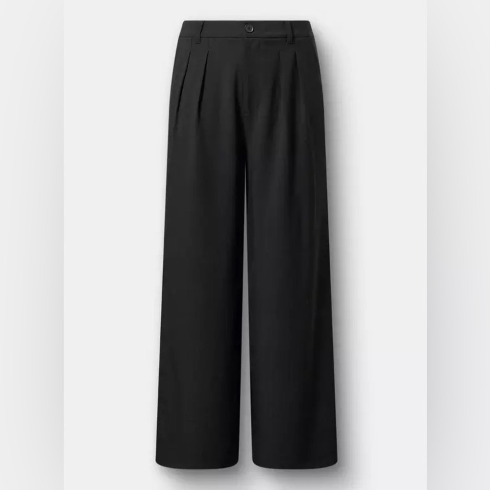 NWT Torrid Studio Wide Leg Palazzo Crepe Trouser Black 18 Tall High Waist